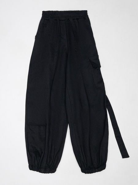 Штани для дівчинки карго 158 колір чорний ЦБ-00227897 SKT000927921 фото