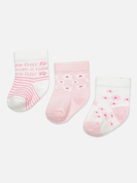 Набір шкарпеток для дівчинки, 3 пари 16-17 колір світло-рожевий ЦБ-00214924 SKT000897382 фото