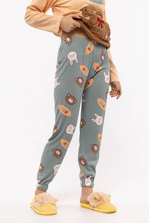 Жіноча піжама колір персиковий ЦБ-00200410 SKT000868448 фото