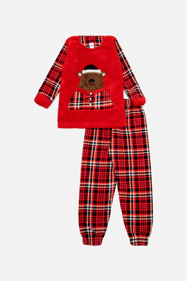 Пижама с длинным рукавом для мальчика 110 цвет красный ЦБ-00235352 SKT000945829 фото