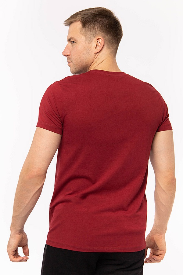 Чоловіча футболка 52 колір бордовий ЦБ-00198299 SKT000863516 фото