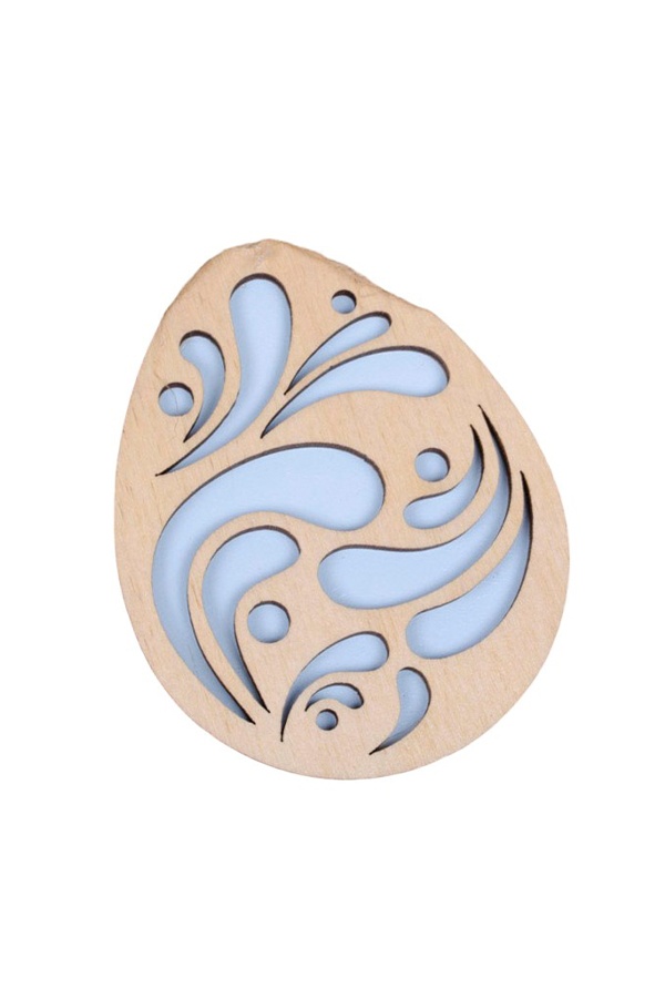 ЗD Підвіска яйце натуральне з кольоровими підкладками колір різнокольоровий ЦБ-00216656 SKT000901063 фото