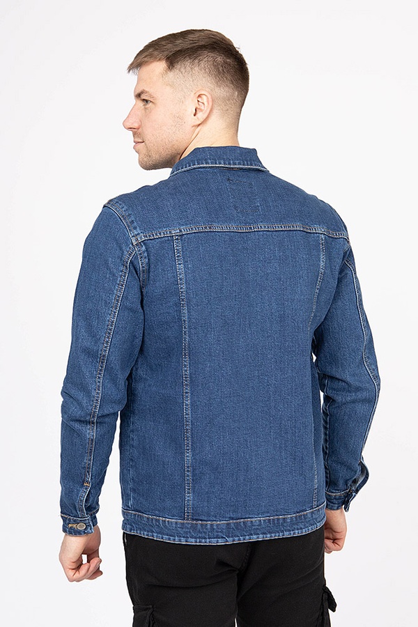 Куртка джинсова чоловіча 52 колір темно-синій ЦБ-00183035 SKT000605605 фото