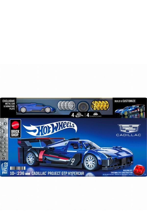 Колекційна машинка-конструктор - "Cadillac" серії "Speed" Mattel Brick Shop Hot Wheels JFR89 ЦБ-00285842 фото