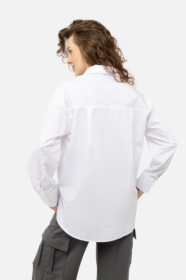 Жіноча сорочка з довгим рукавом 38 колір білий ЦБ-00242162 SKT000963738 фото