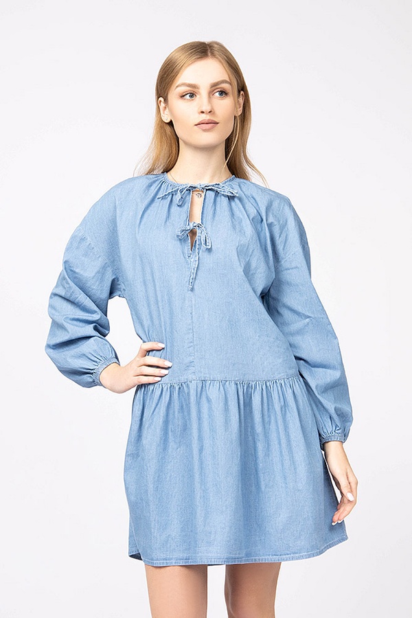 Сукня жіноча 38 колір блакитний ЦБ-00174846 SKT000585020 фото