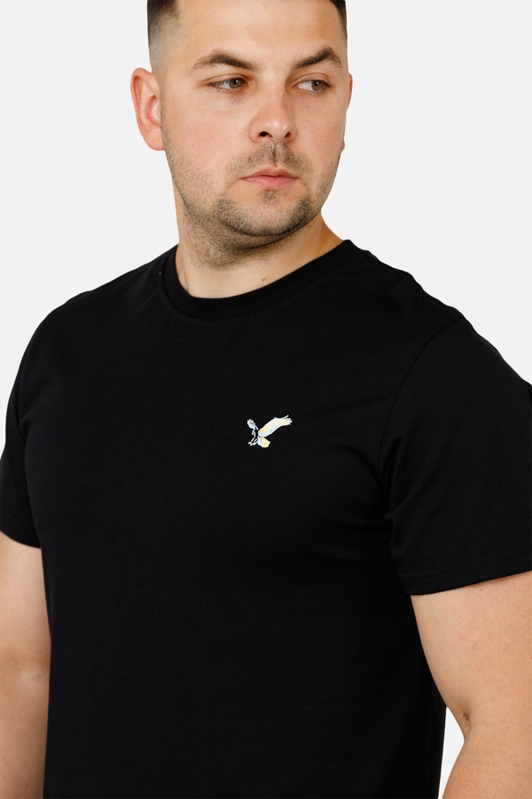 Чоловіча патріотична футболка з коротким рукавом 44 колір чорний ЦБ-00253255 SKT001001383 фото