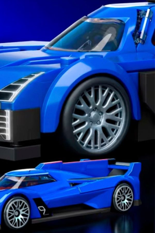 Колекційна машинка-конструктор - "Cadillac" серії "Speed" Mattel Brick Shop Hot Wheels JFR89 ЦБ-00285842 фото