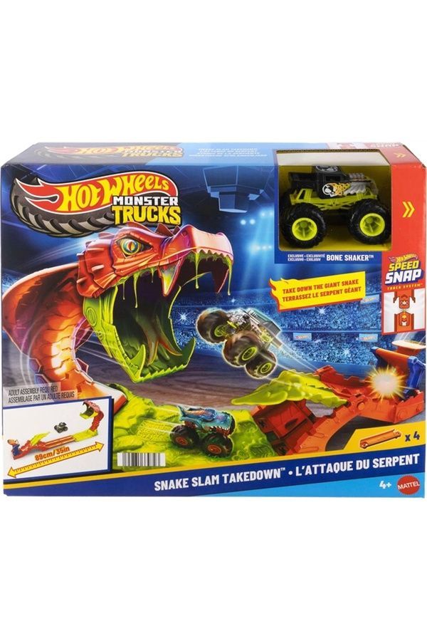 Ігровий набір Hot Wheels &laquo;Атака змії&raquo; серії &laquo;Monster Trucks&raquo; для епічних битв та трюків Hot Wheels JJN44 ЦБ-00294013 фото