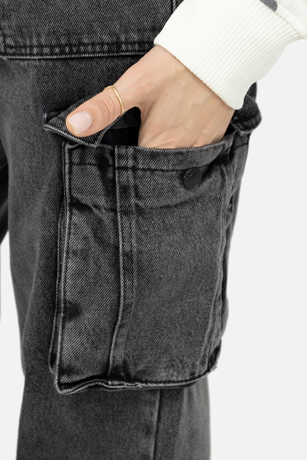Женские джинсы палаццо 46 цвет серый ЦБ-00241692 SKT000962465 фото