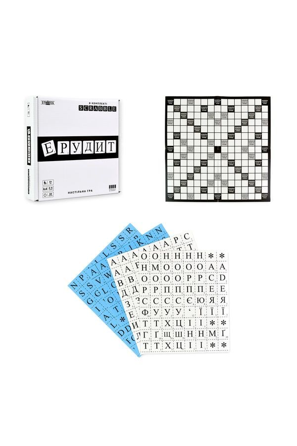 Настільна гра Strateg Ерудит чорно-білий Strateg 30640 ЦБ-00276950 фото