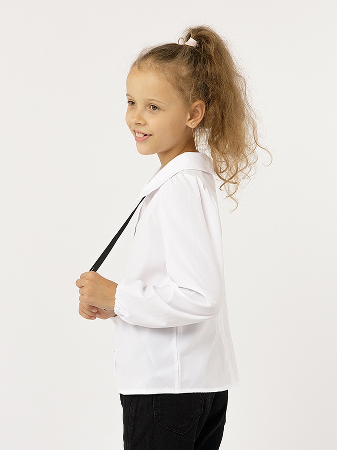 Блуза для дівчинки 152 колір білий ЦБ-00229410 SKT000932140 фото