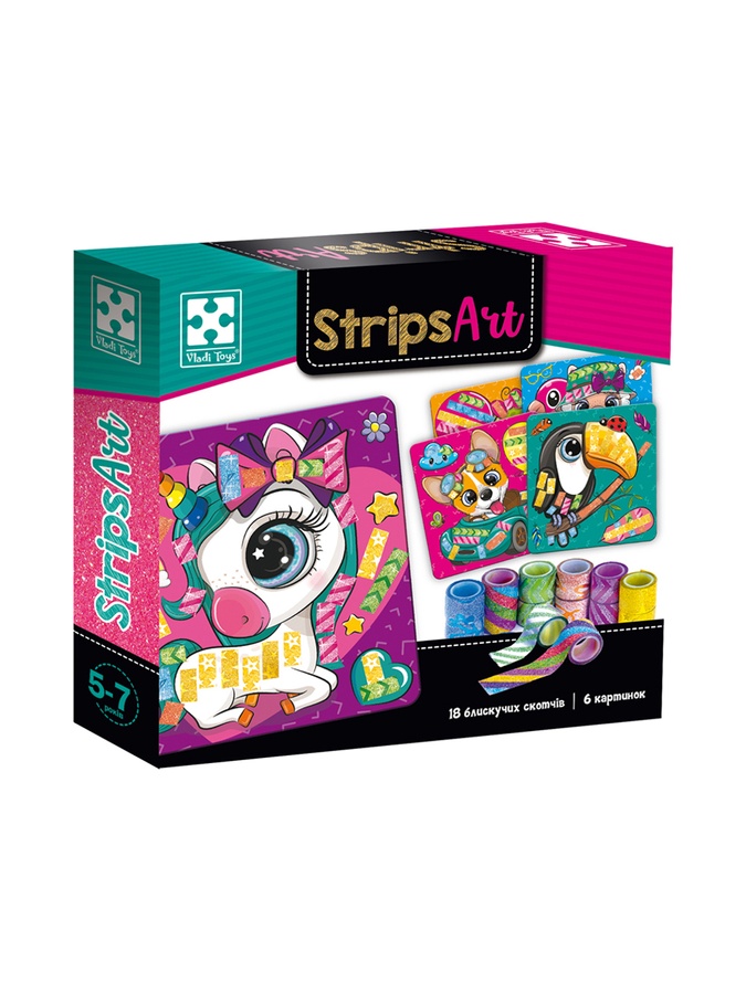 Набор для творчества "Strips Art. Счастливые мордашки" цвет разноцветный ЦБ-00221153 SKT000911645 фото