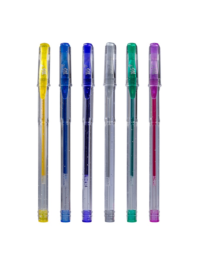 Ручки гелеві "Glitter" колір різнокольоровий ЦБ-00222760 SKT000915850 фото