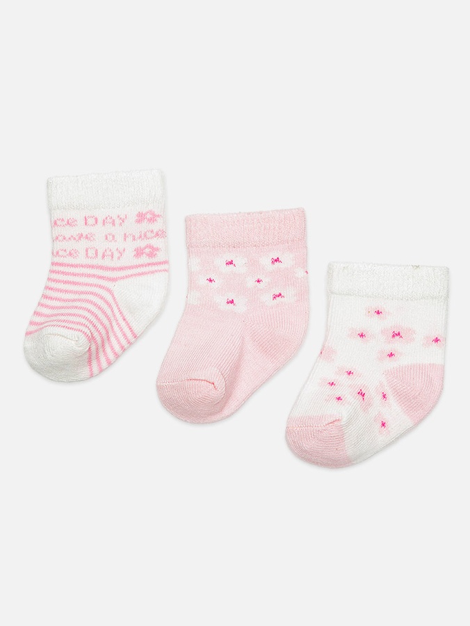 Набор носков для девочки, 3 пары. 16-17 цвет светло-розовый ЦБ-00214924 SKT000897382 фото