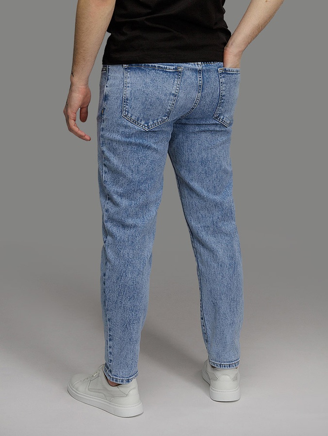 Чоловічі джинси мом 56 колір блакитний ЦБ-00217686 SKT000903054 фото