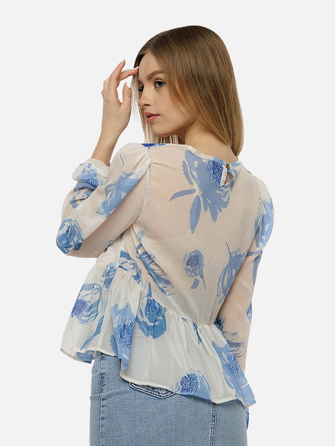 Жіноча блуза 38 колір молочний ЦБ-00215272 SKT000898199 фото