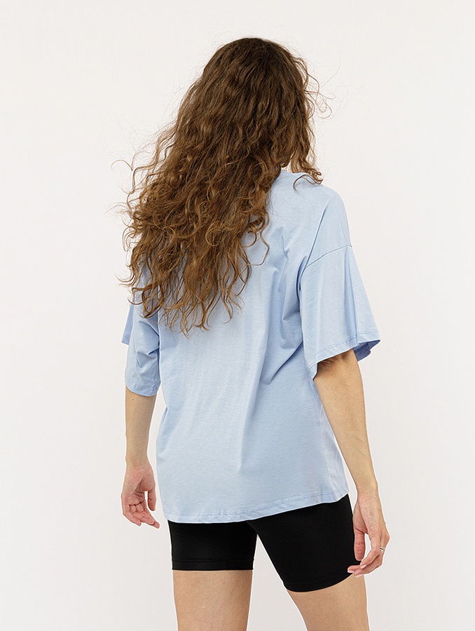 Женская вышиванка с коротким рукавом. 44 цвет голубой ЦБ-00224752 SKT000920842 фото