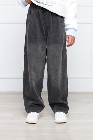 Джинси baggy для хлопчиків колір сірий 128 ЦБ-00297151 фото