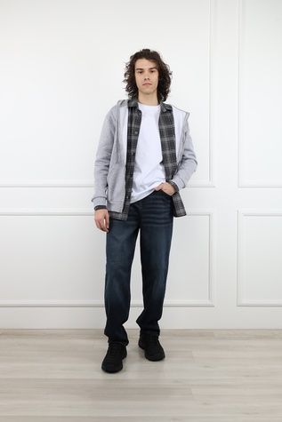 Джинси baggy чоловічі колір синій W28 ЦБ-00300453 фото