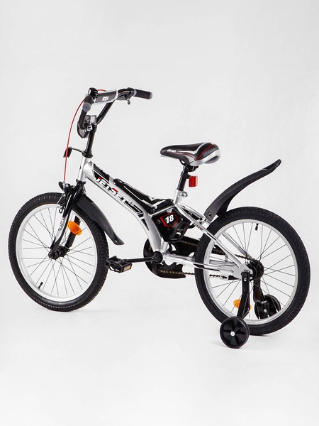 Дитячий двоколісний велосипед 18 "дюймів колір біло-чорний ЦБ-00213417 SKT000893669 фото