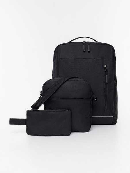 Набір 3в1 спортивний рюкзак,сумка,косметичка для чоловіків колір чорний ЦБ-00219383 SKT000907213 фото