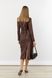 Сукня жіноча з довгим рукавом 42 колір коричневий ЦБ-00235472 SKT000946132 фото 3