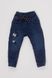 Джогери джинсові для дівчинки колір синій ЦБ-00170576 SKT000570334 фото 1