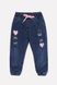 Джогеры джинсовые на девочку 92 цвет темно-синий ЦБ-00202001 SKT000871571 фото 1
