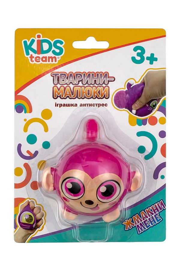 Іграшка антистрес тварина-малюк мавпеня колір рожевий ЦБ-00237383 SKT000954022 фото