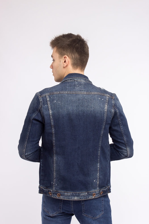 Куртка джинсова чоловіча 44 колір темно-синій ЦБ-00150506 SKT000514074 фото