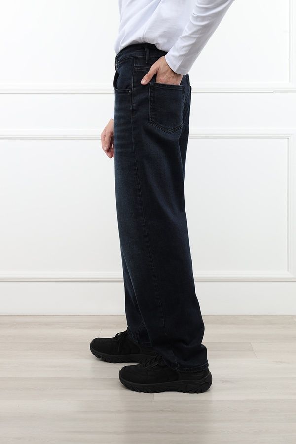 Джинси baggy чоловічі колір синій W28 ЦБ-00300453 фото