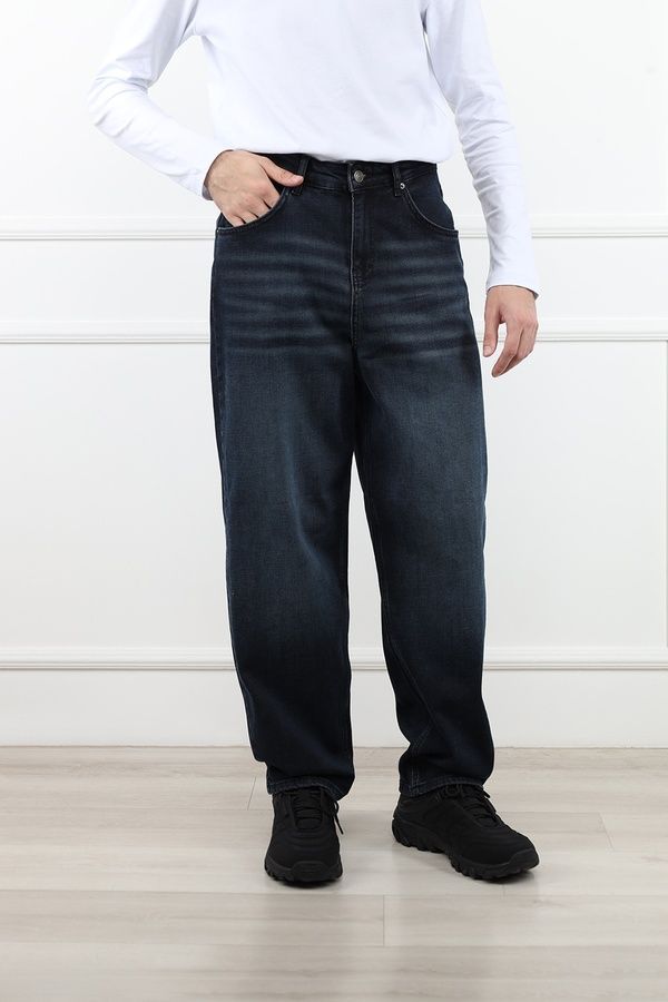 Джинси baggy чоловічі колір синій W28 ЦБ-00300453 фото