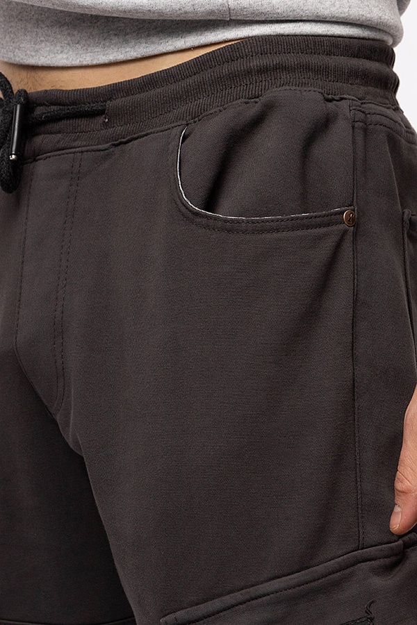 Чоловічі джогери колір темно-сірий ЦБ-00200645 SKT000868779 фото