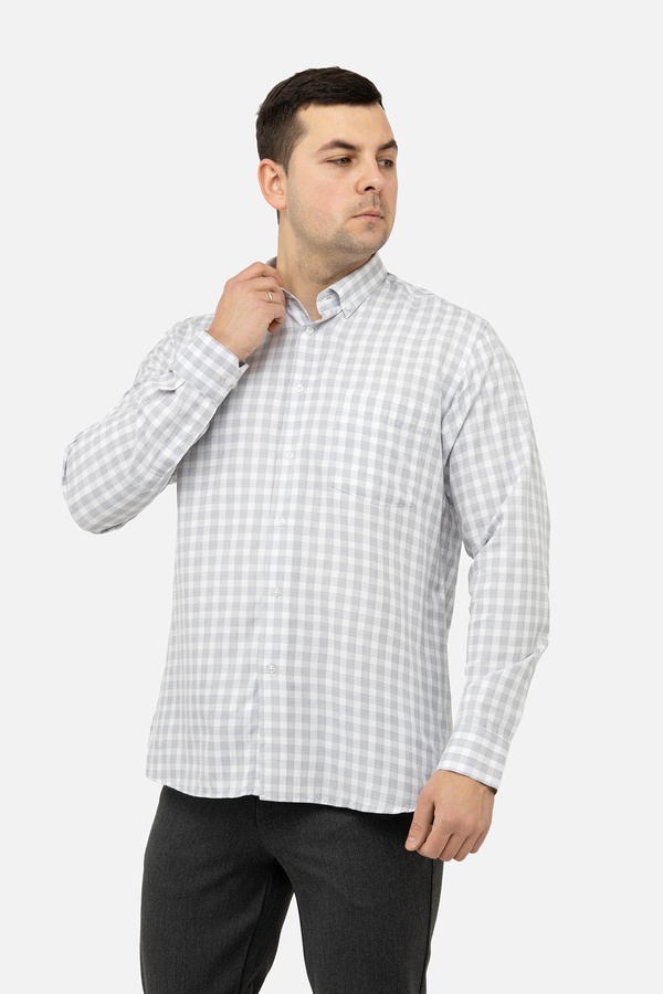 Чоловіча сорочка з довгим рукавом 44 колір білий ЦБ-00241660 SKT000962329 фото