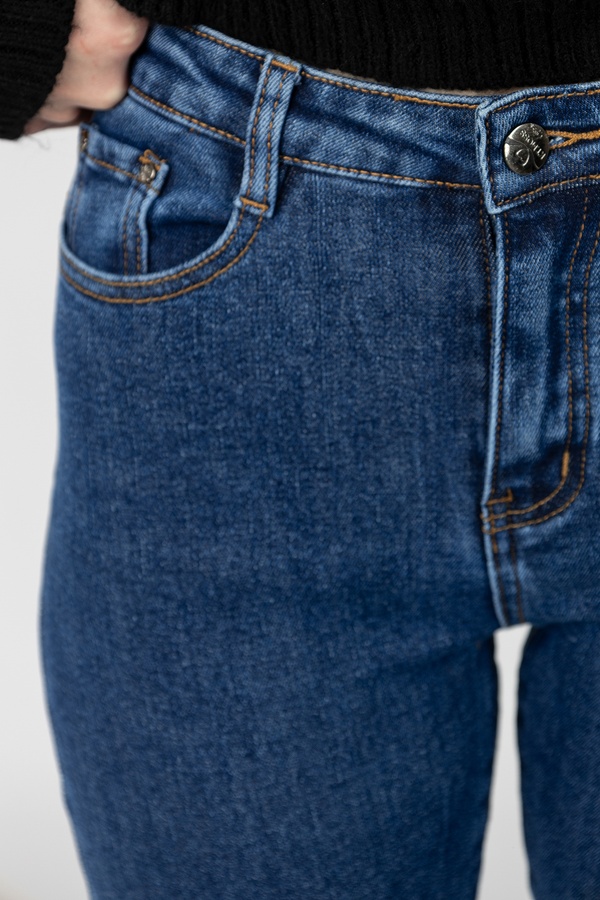 Жіночі джинси слім 44 колір темно-синій ЦБ-00236636 SKT000952629 фото
