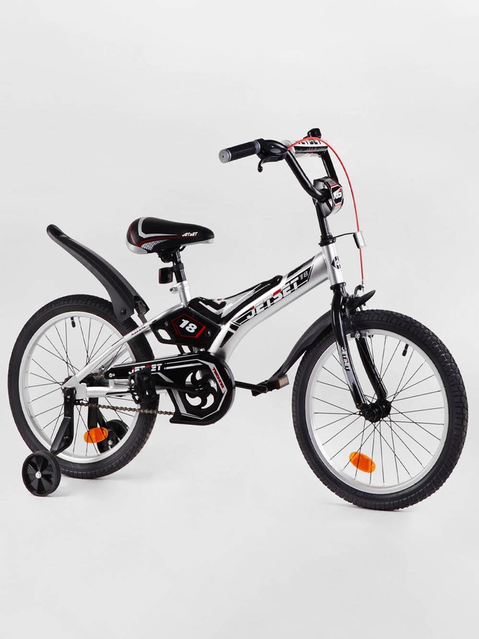 Детский двухколесный велосипед 18" дюймов цвет бело-черный ЦБ-00213417 SKT000893669 фото
