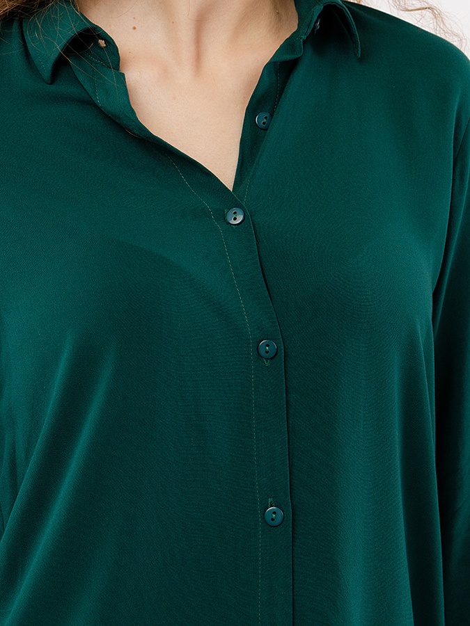 Жіноча сорочка 48 колір зелений ЦБ-00227671 SKT000927081 фото
