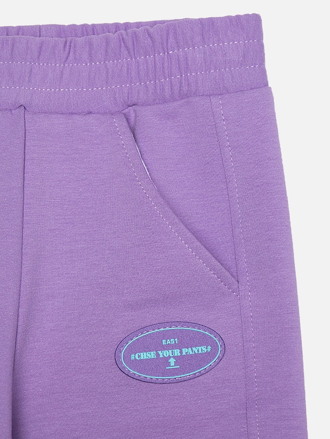 Спортивные штаны для девочки 122 цвет сиреневый ЦБ-00210186 SKT000889073 фото