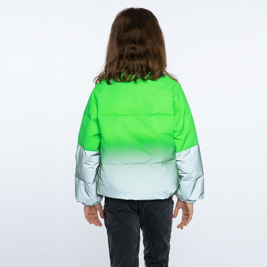 Демісезонна коротка курточка на дівчинку 134 колір зелений ЦБ-00153027