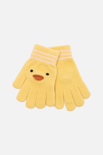 Перчатки для девочки 4 цвет желтый ЦБ-00228653 SKT000930089 фото