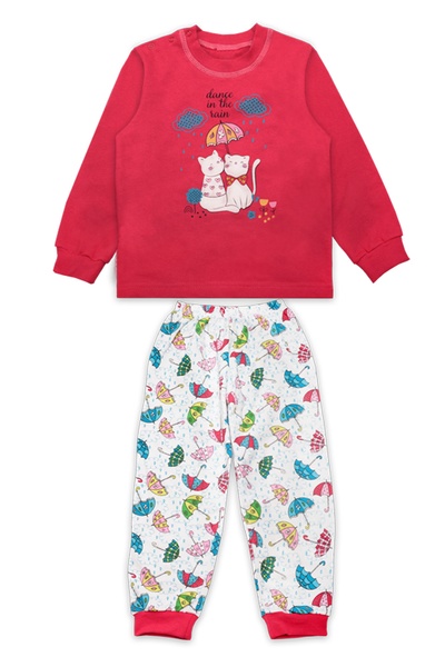 Пижама с длинным рукавом цвет коралловый ЦБ-00143302 SKT000498903 фото