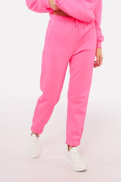 Женские спортивные брюки 46 цвет розовый ЦБ-00195729 SKT000857924 фото