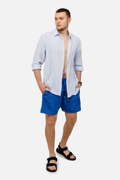 Чоловічі пляжні шорти 52 колір синій ЦБ-00250603 SKT000993745 фото