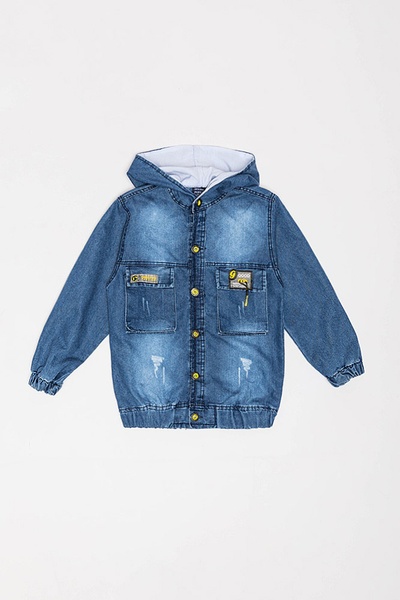 Джинсовая куртка для мальчика 152 цвет синий ЦБ-00188912 SKT000838969 фото