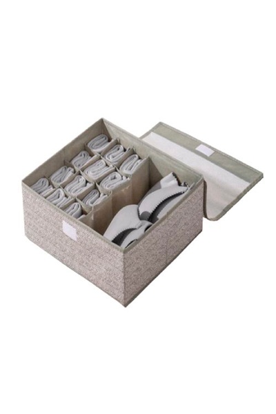 Коробка-органайзер для зберігання білизни колір сірий ЦБ-00248259 SKT000988781 фото