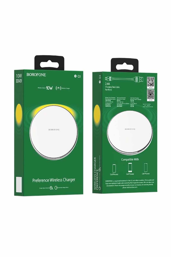 Беспроводное зарядное устройство для Borofone BQ3 цвет серый ЦБ-00195331 SKT000856846 фото