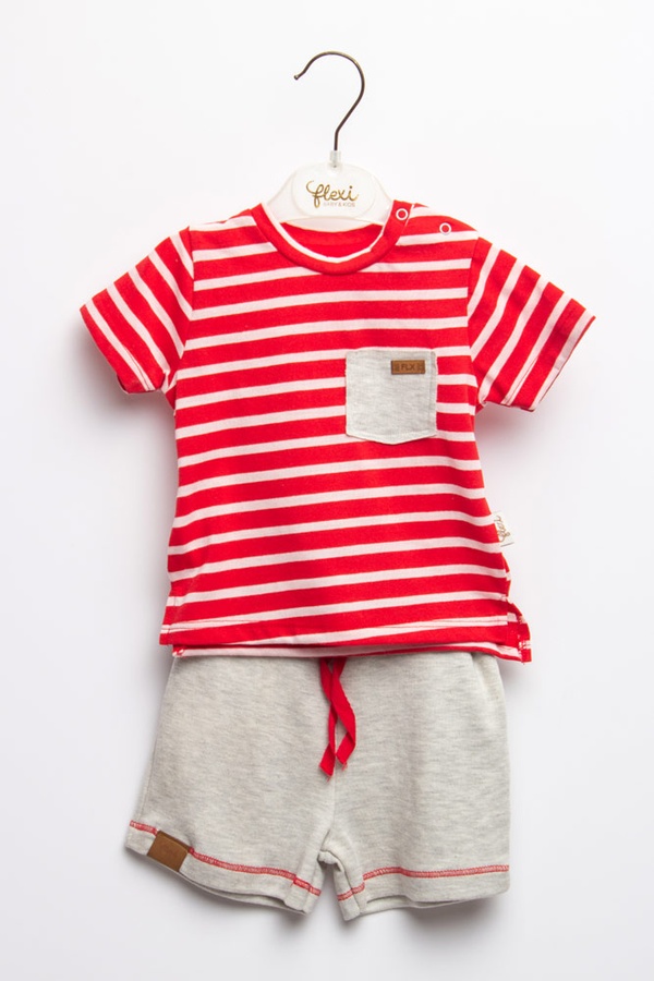 Костюм з шортами на хлопчика 68 колір червоний ЦБ-00152097 SKT000519727 фото