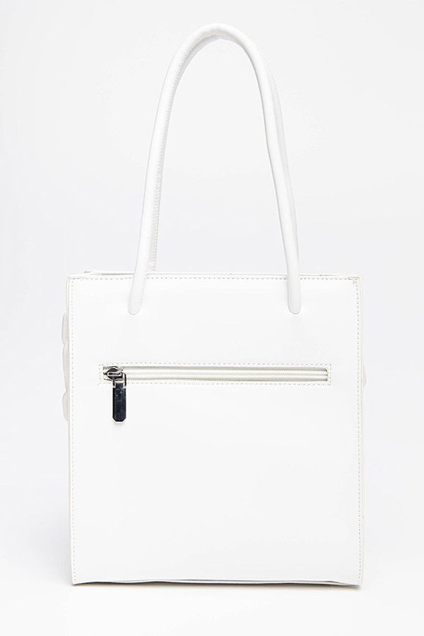 Сумка жіноча + сумочка колір білий ЦБ-00187737 SKT000836112 фото