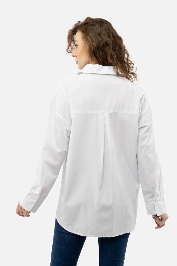 Жіноча сорочка 52 колір білий ЦБ-00233547 SKT000941721 фото